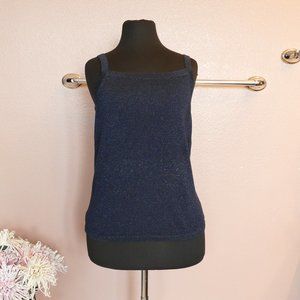 80% Silk Kevo Shimmering Navy Tank Top- Size M